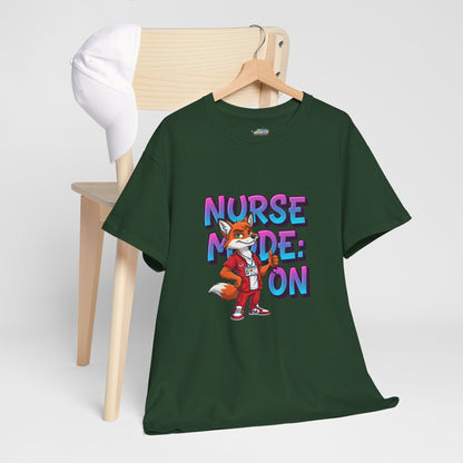 Nurse Mode On T‑Shirt — Cute Fox Nurse Graphic Tee for Nurses & Nursing Students