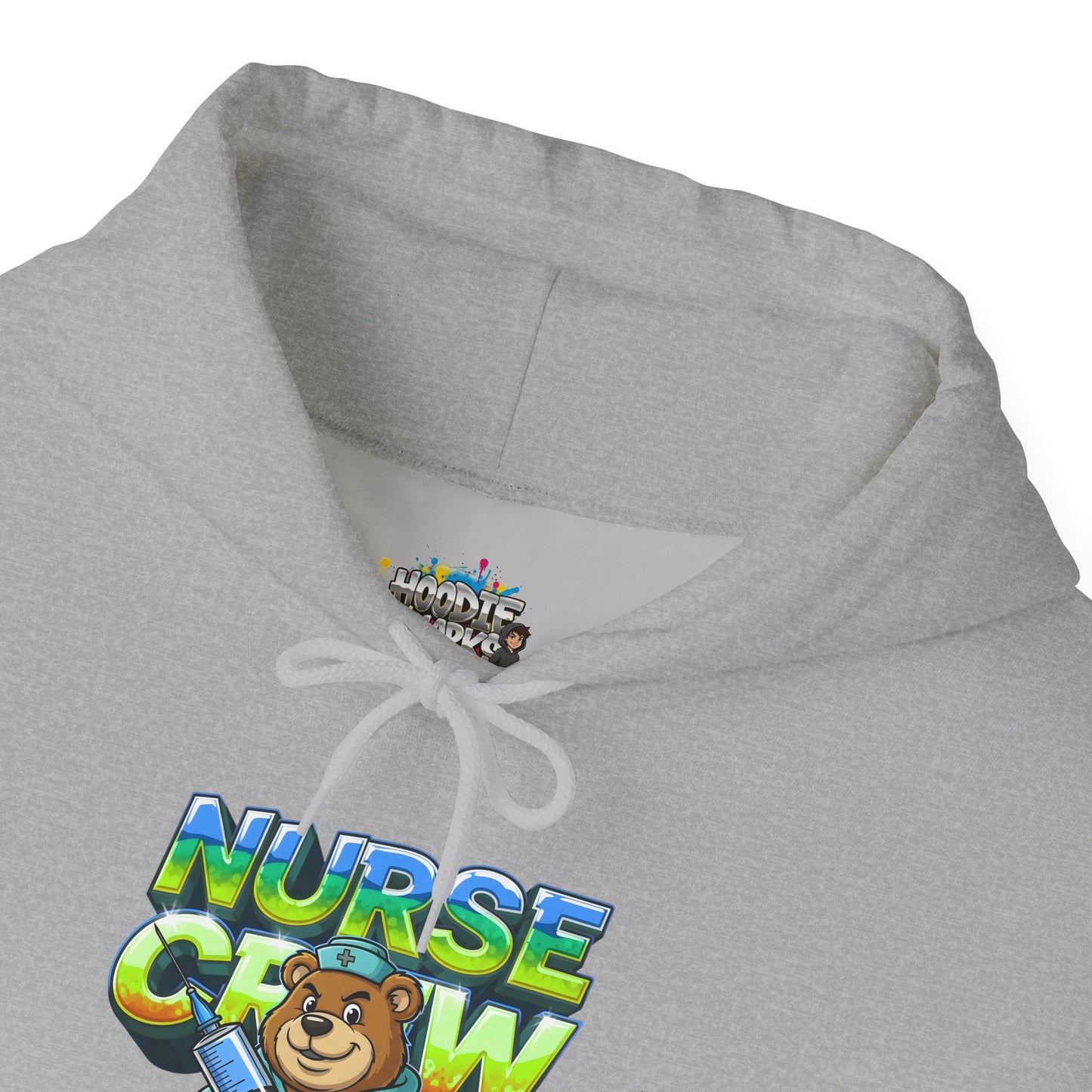 Unisex Nurse Crew Hoodie — Cute Bear Nurse Graphic Pullover