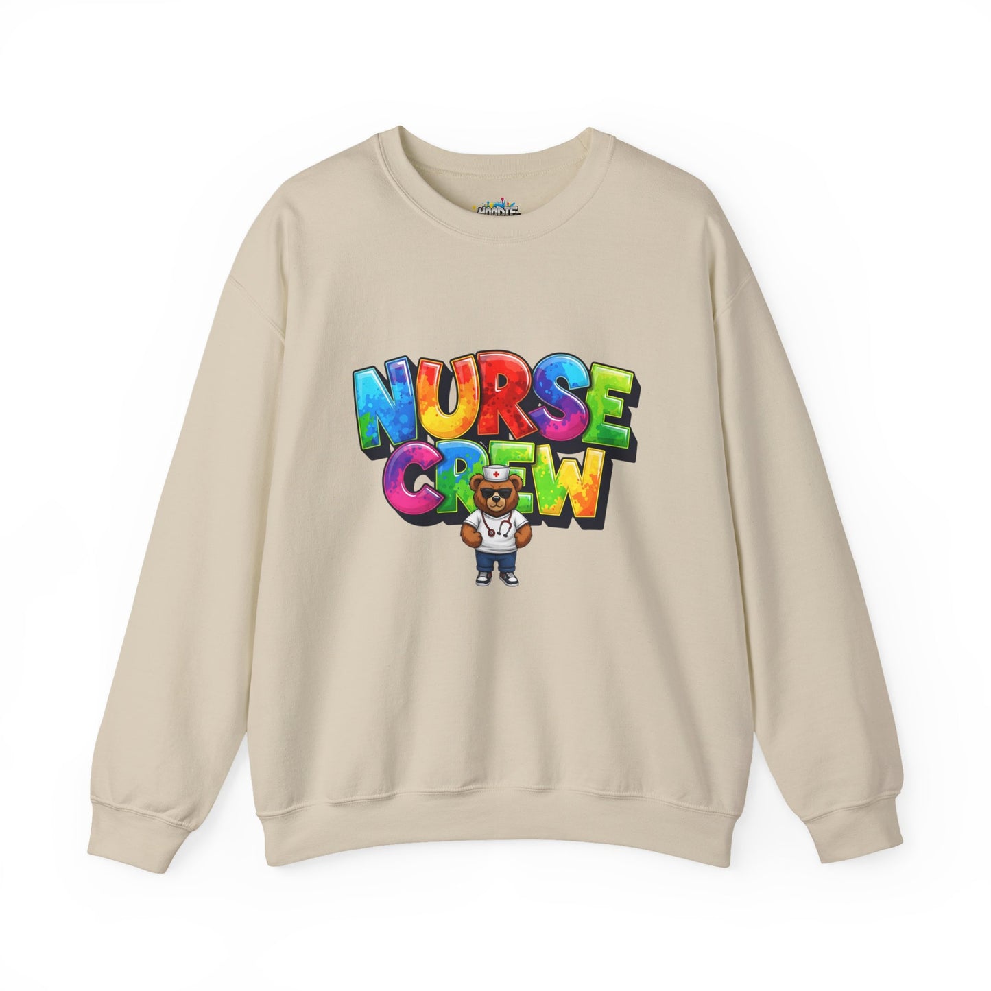 Nurse Crew Sweatshirt — 'NURSE CREW' Graphic Pullover for Healthcare Professionals