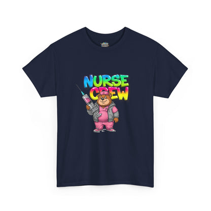 Nurse Crew T-Shirt — Cute Cartoon Nurse Bear Graphic Tee