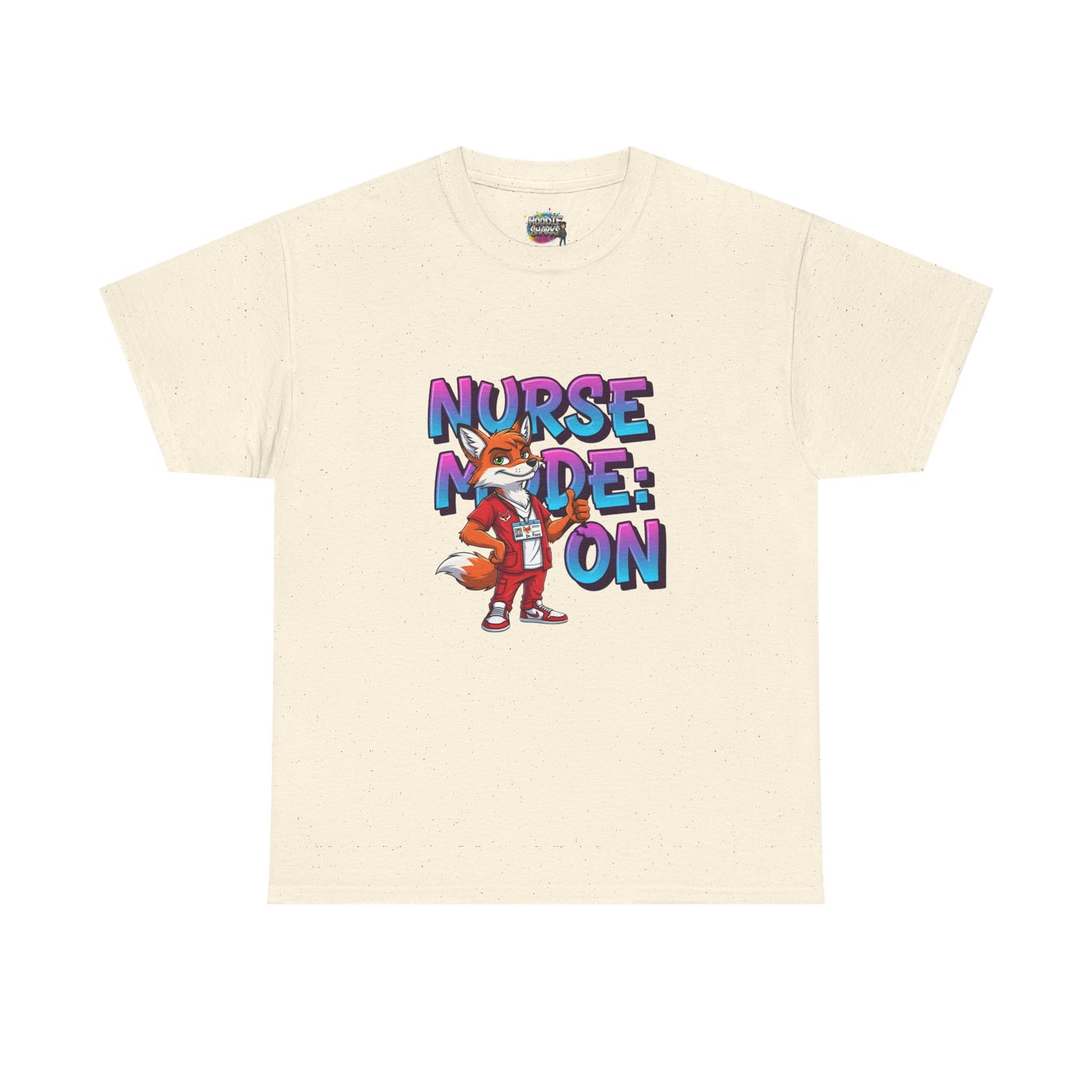 Nurse Mode On T‑Shirt — Cute Fox Nurse Graphic Tee for Nurses & Nursing Students