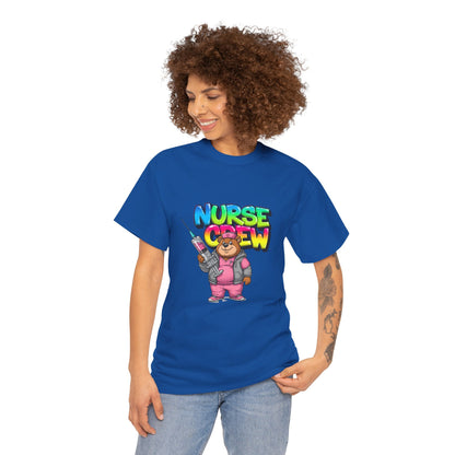 Nurse Crew T-Shirt — Cute Cartoon Nurse Bear Graphic Tee