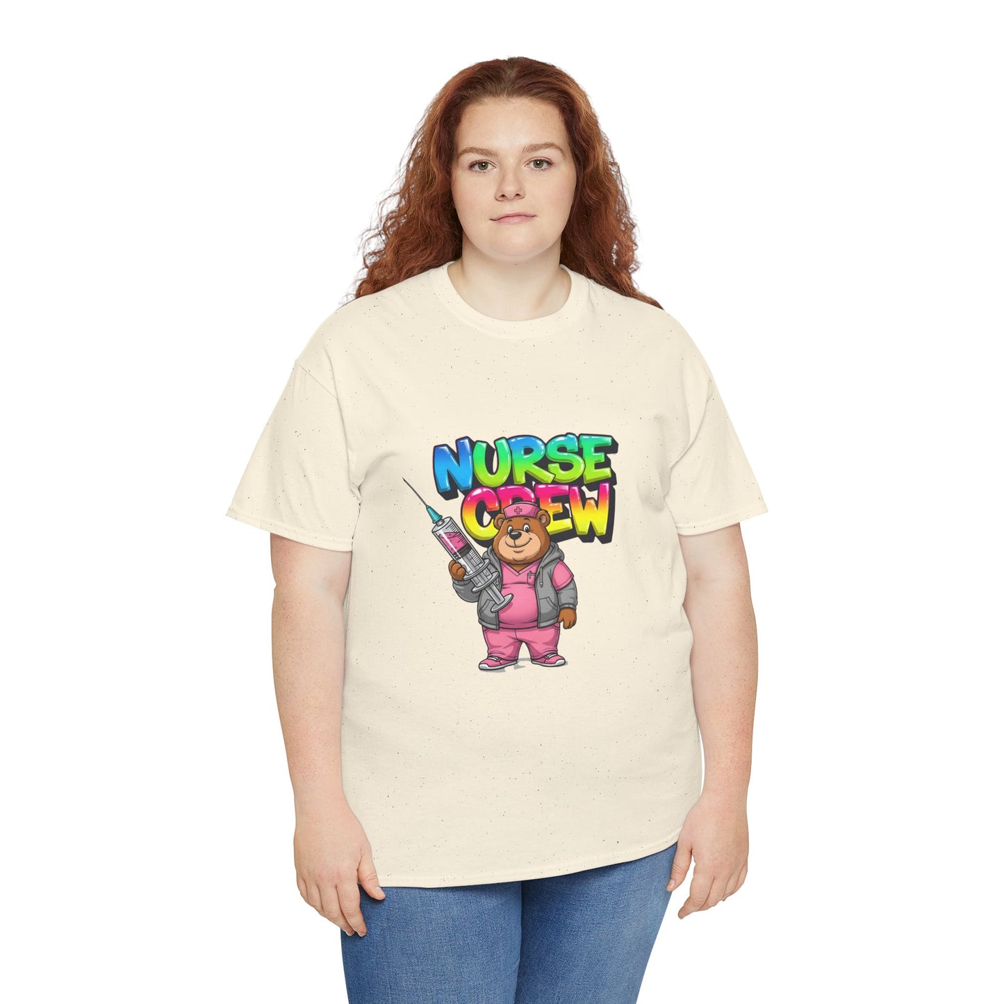 Nurse Crew T-Shirt — Cute Cartoon Nurse Bear Graphic Tee