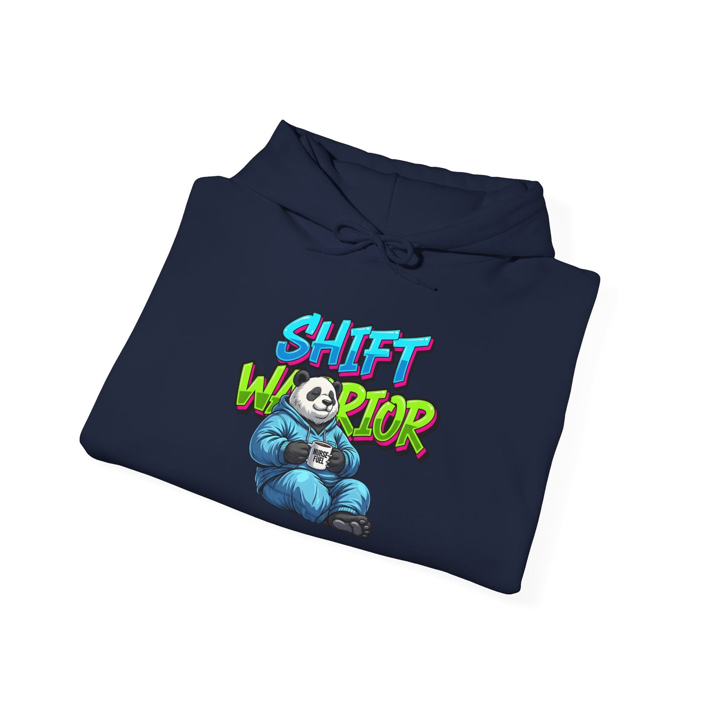 Unisex Shift Warrior Nurse Hoodie — Cute Sleeping Panda Crew