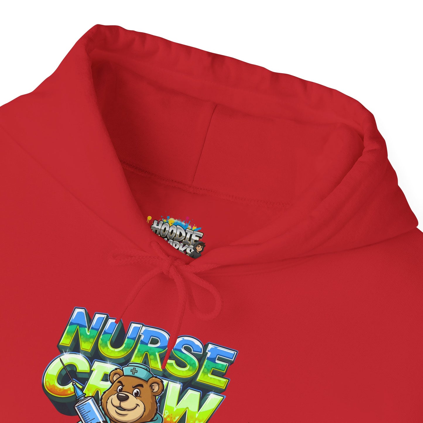 Unisex Nurse Crew Hoodie — Cute Bear Nurse Graphic Pullover