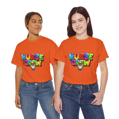 Nurse Crew Graphic Tee — Colorful Cartoon Nurse Appreciation Shirt