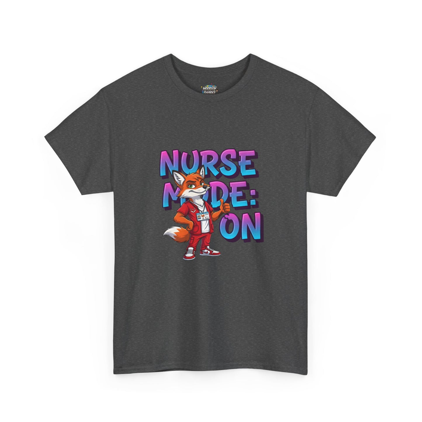 Nurse Mode On T‑Shirt — Cute Fox Nurse Graphic Tee for Nurses & Nursing Students