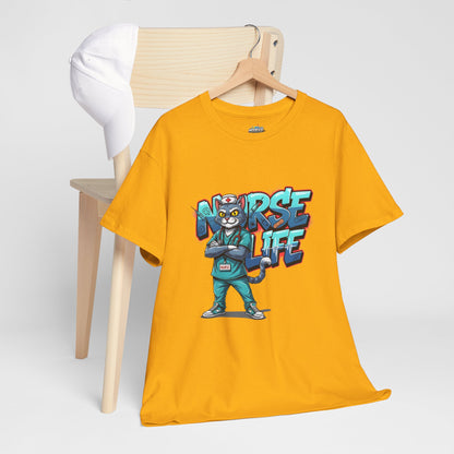 Unisex Nurse Life Graphic Tee — Cool Cartoon Nurse Design