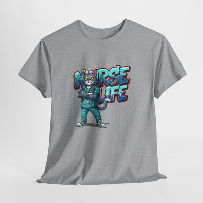Unisex Nurse Life Graphic Tee — Cool Cartoon Nurse Design