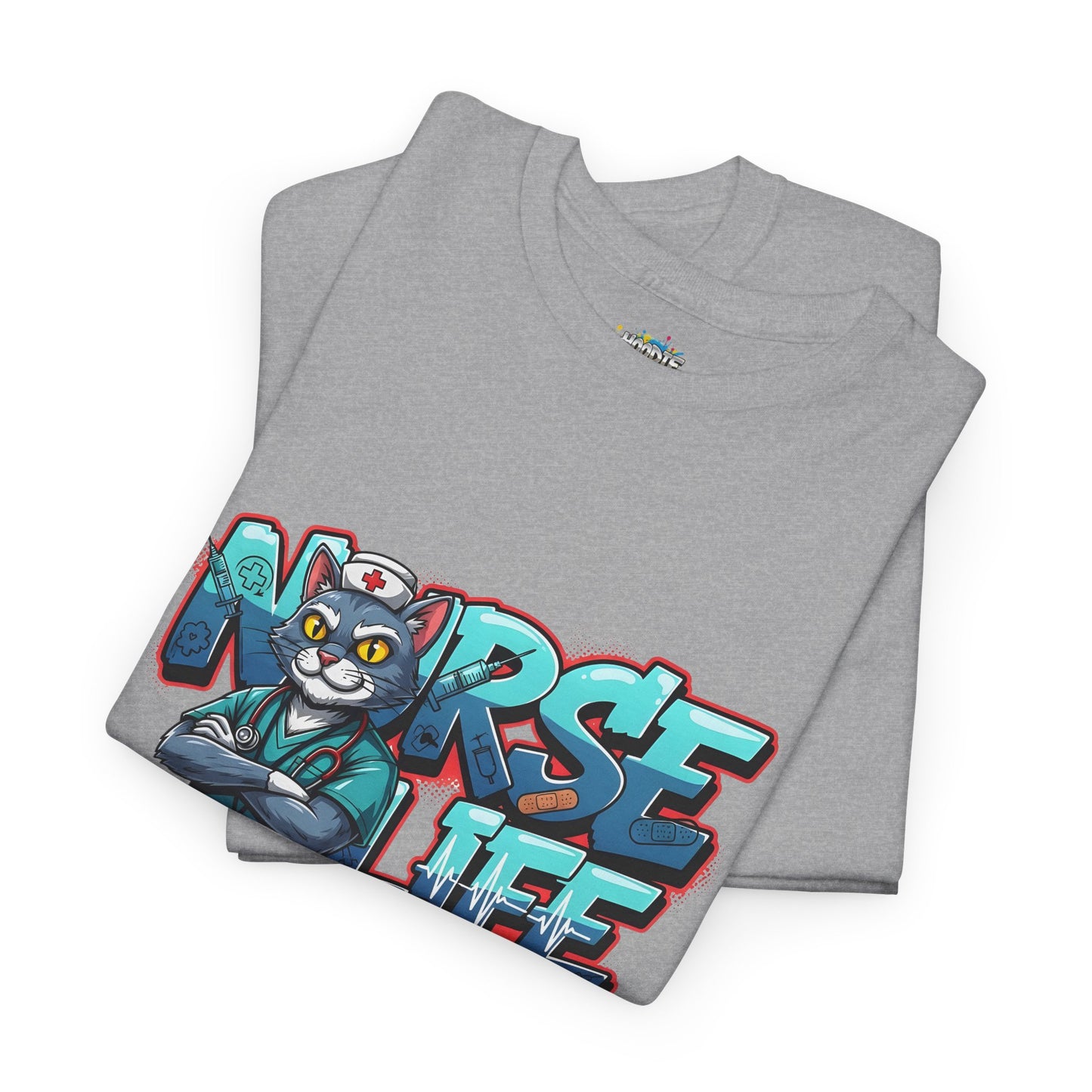 Unisex Nurse Life Graphic Tee — Cool Cartoon Nurse Design