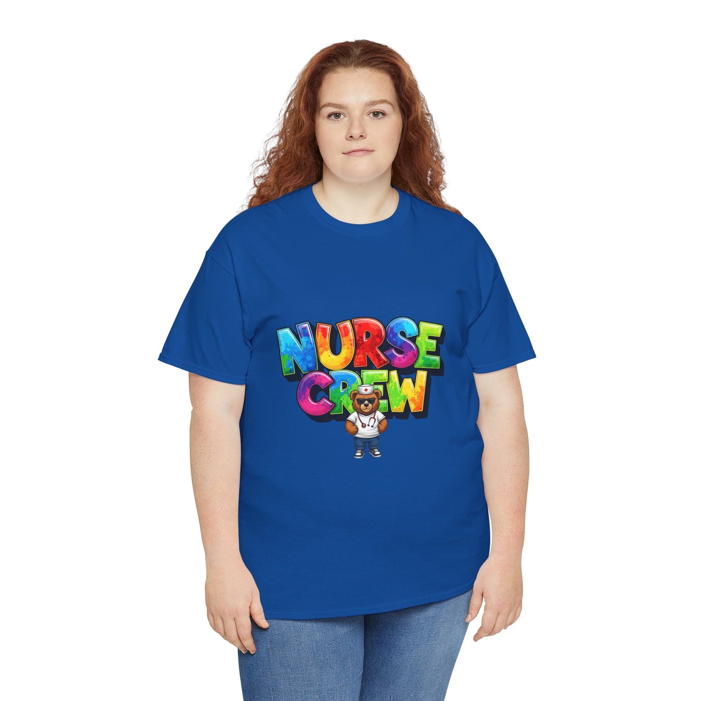 Nurse Crew Graphic Tee — Colorful Cartoon Nurse Appreciation Shirt