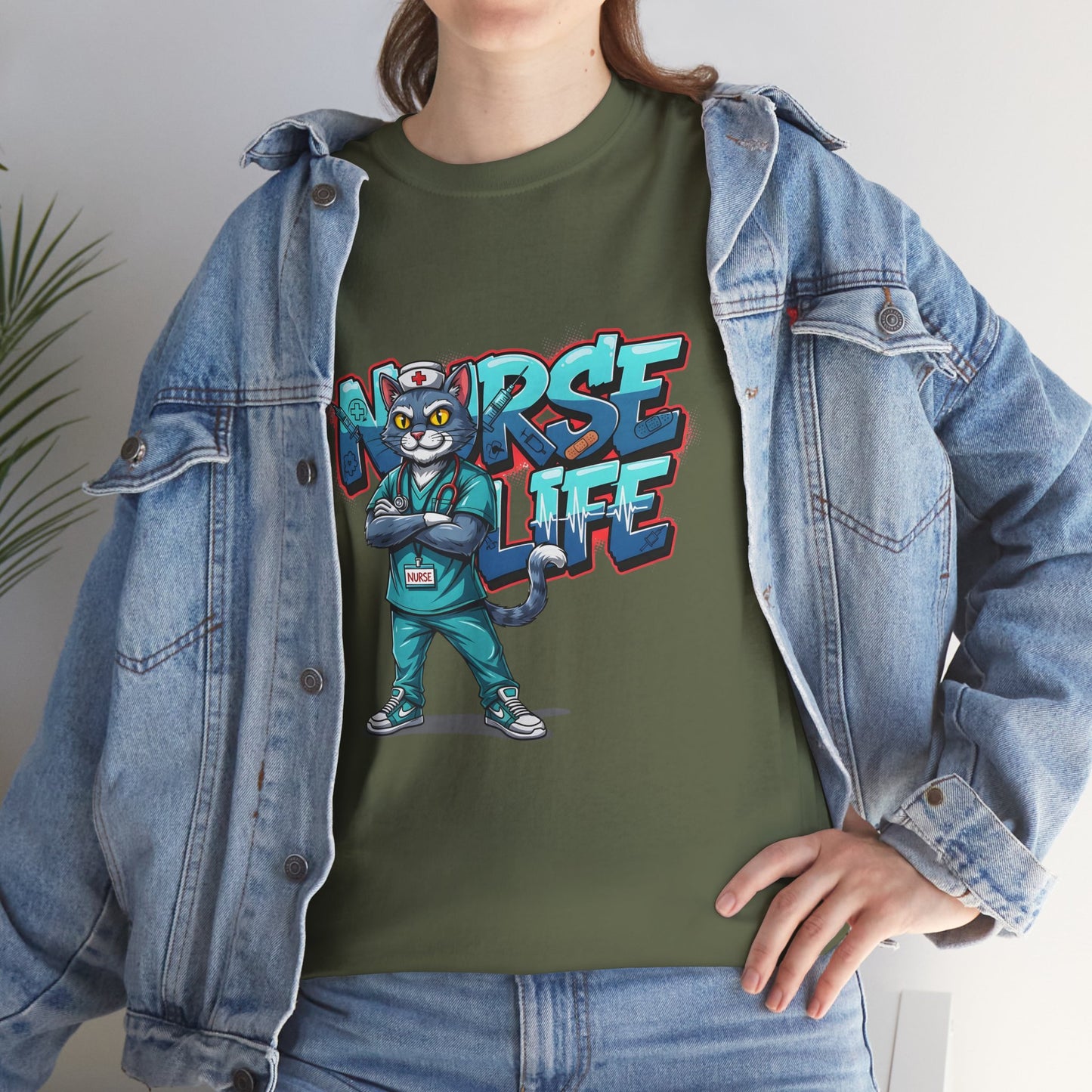 Unisex Nurse Life Graphic Tee — Cool Cartoon Nurse Design