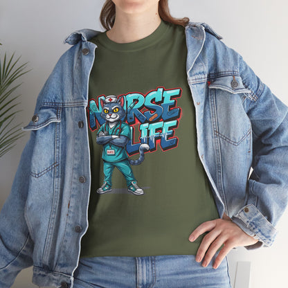 Unisex Nurse Life Graphic Tee — Cool Cartoon Nurse Design