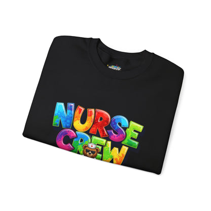Nurse Crew Sweatshirt — 'NURSE CREW' Graphic Pullover for Healthcare Professionals