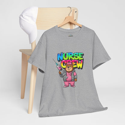 Nurse Crew T-Shirt — Cute Cartoon Nurse Bear Graphic Tee