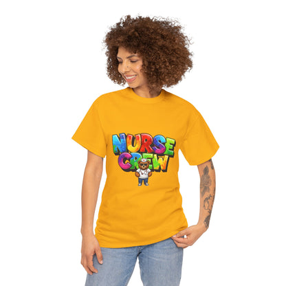 Nurse Crew Graphic Tee — Colorful Cartoon Nurse Appreciation Shirt
