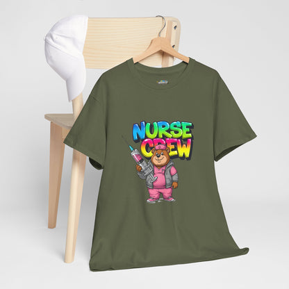 Nurse Crew T-Shirt — Cute Cartoon Nurse Bear Graphic Tee