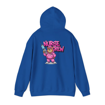 Nurse Crew Hoodie — Cute Teddy Nurse with Syringe Graphic