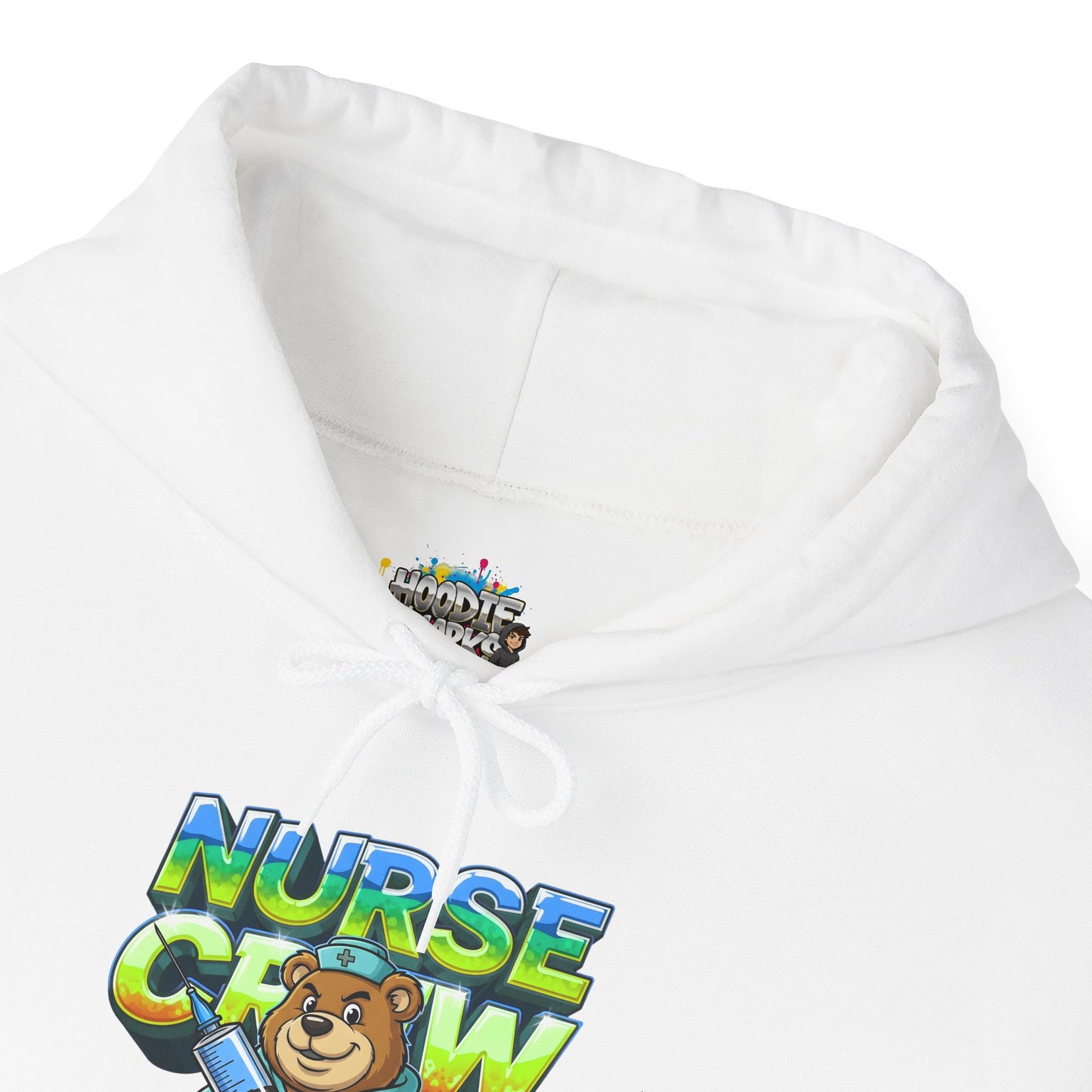 Unisex Nurse Crew Hoodie — Cute Bear Nurse Graphic Pullover