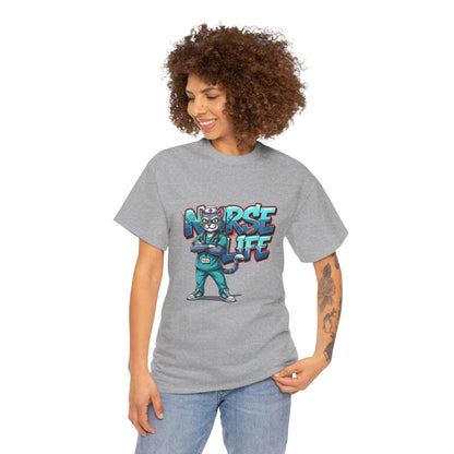 Unisex Nurse Life Graphic Tee — Cool Cartoon Nurse Design