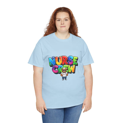 Nurse Crew Graphic Tee — Colorful Cartoon Nurse Appreciation Shirt