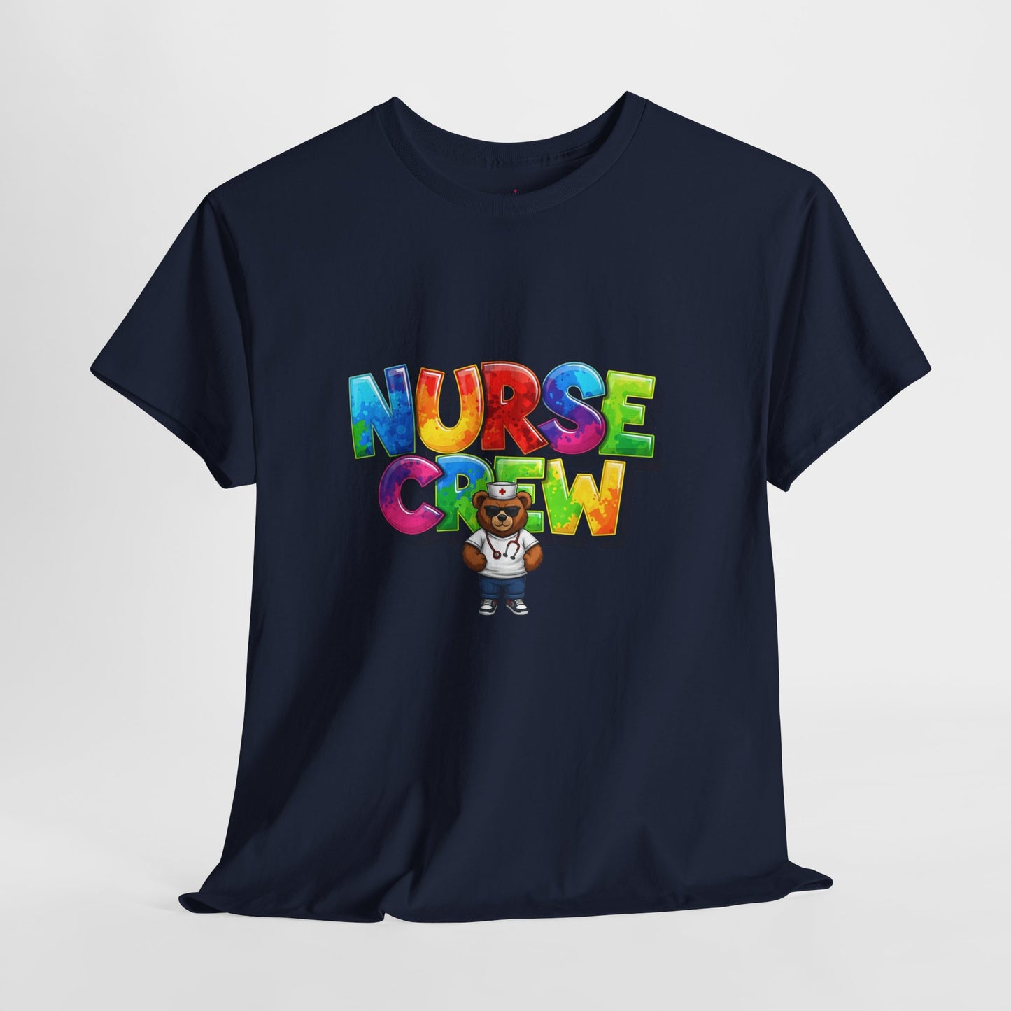 Nurse Crew Graphic Tee — Colorful Cartoon Nurse Appreciation Shirt