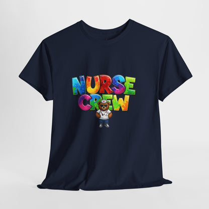Nurse Crew Graphic Tee — Colorful Cartoon Nurse Appreciation Shirt
