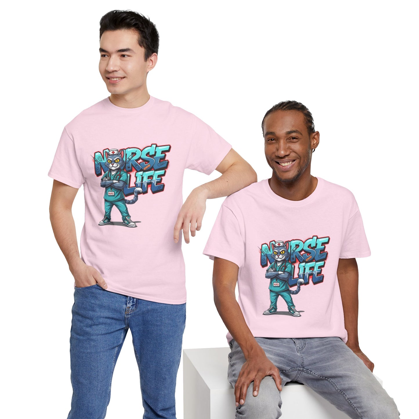 Unisex Nurse Life Graphic Tee — Cool Cartoon Nurse Design