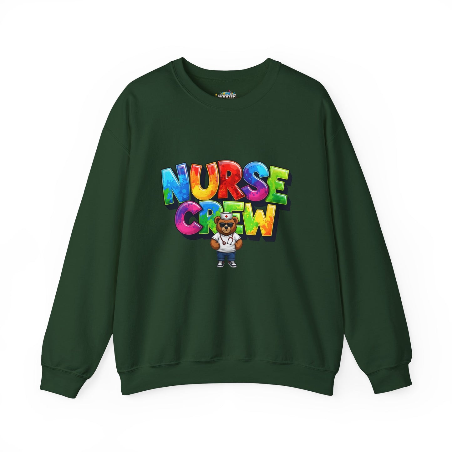 Nurse Crew Sweatshirt — 'NURSE CREW' Graphic Pullover for Healthcare Professionals