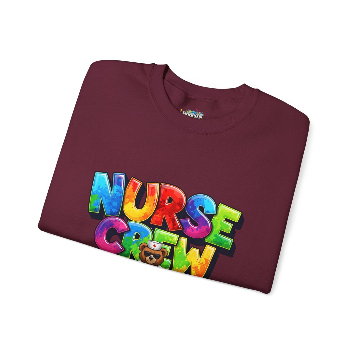 Nurse Crew Sweatshirt — 'NURSE CREW' Graphic Pullover for Healthcare Professionals