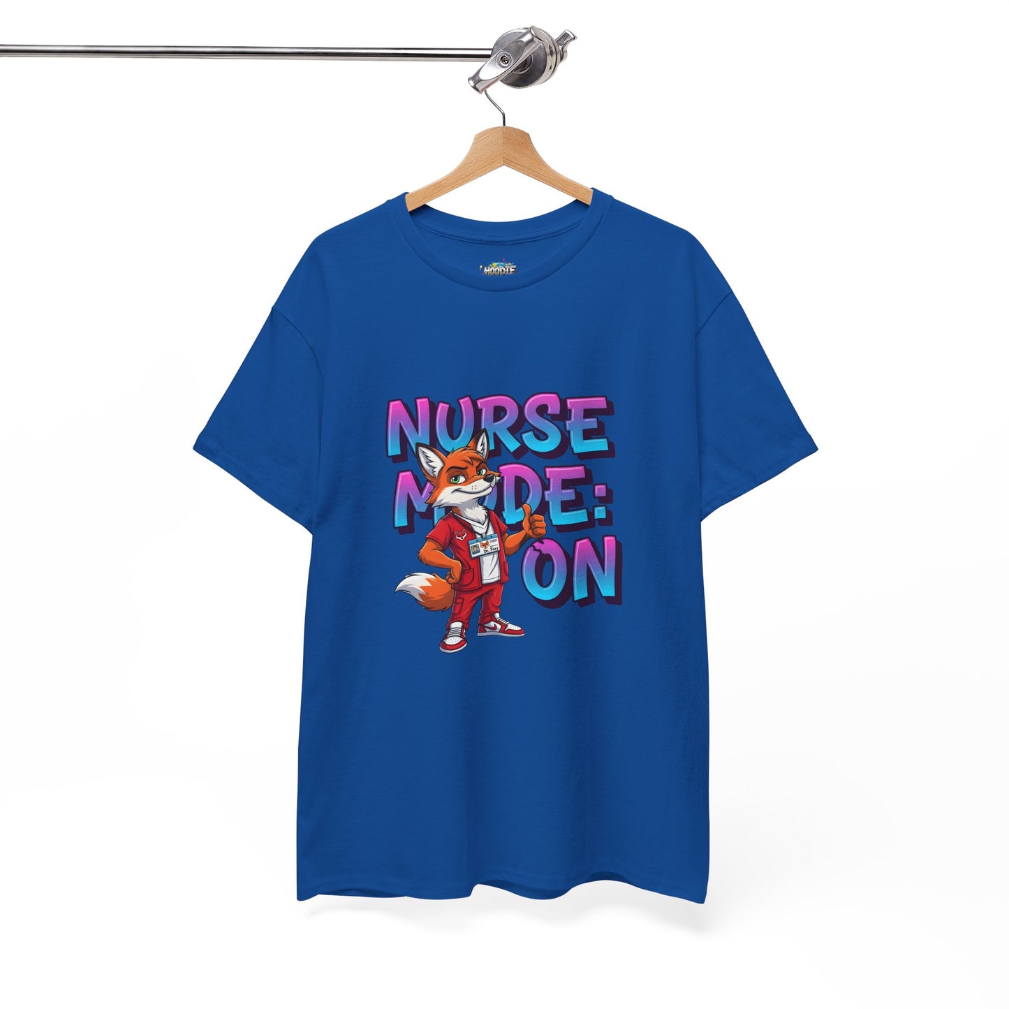 Nurse Mode On T‑Shirt — Cute Fox Nurse Graphic Tee for Nurses & Nursing Students