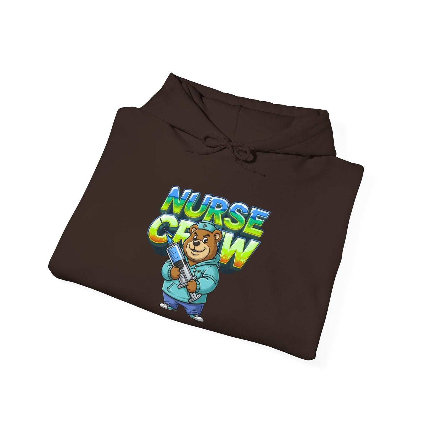 Unisex Nurse Crew Hoodie — Cute Bear Nurse Graphic Pullover
