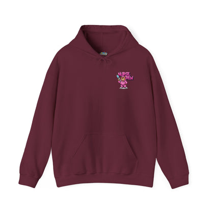 Nurse Crew Hoodie — Cute Teddy Nurse with Syringe Graphic