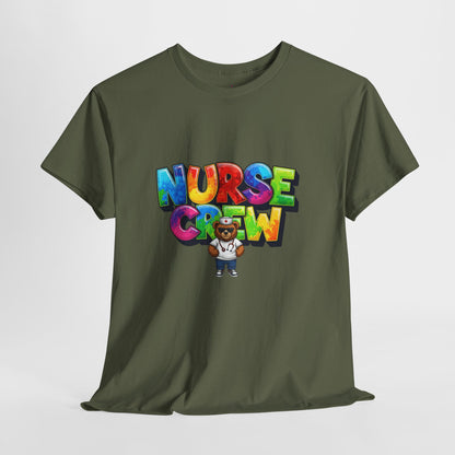 Nurse Crew Graphic Tee — Colorful Cartoon Nurse Appreciation Shirt