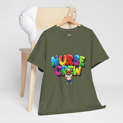 Nurse Crew Graphic Tee — Colorful Cartoon Nurse Appreciation Shirt