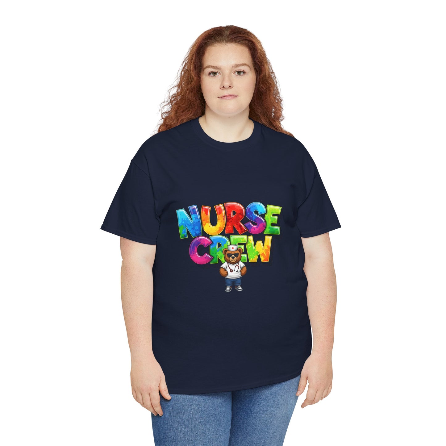 Nurse Crew Graphic Tee — Colorful Cartoon Nurse Appreciation Shirt