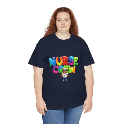 Nurse Crew Graphic Tee — Colorful Cartoon Nurse Appreciation Shirt