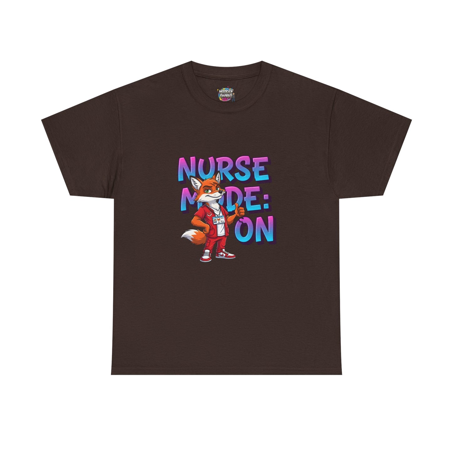 Nurse Mode On T‑Shirt — Cute Fox Nurse Graphic Tee for Nurses & Nursing Students