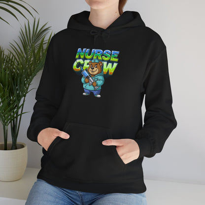 Unisex Nurse Crew Hoodie — Cute Bear Nurse Graphic Pullover