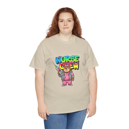 Nurse Crew T-Shirt — Cute Cartoon Nurse Bear Graphic Tee