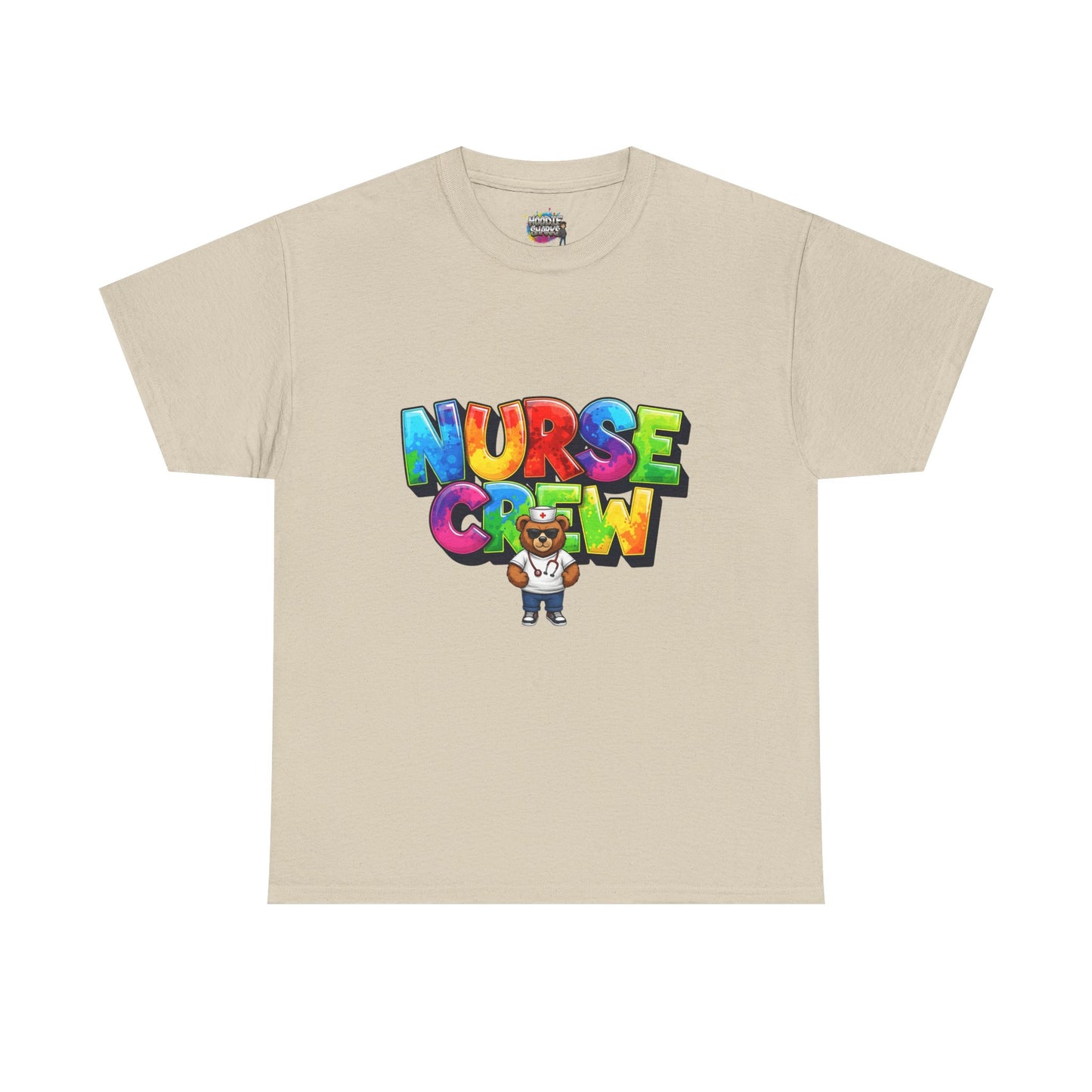 Nurse Crew Graphic Tee — Colorful Cartoon Nurse Appreciation Shirt