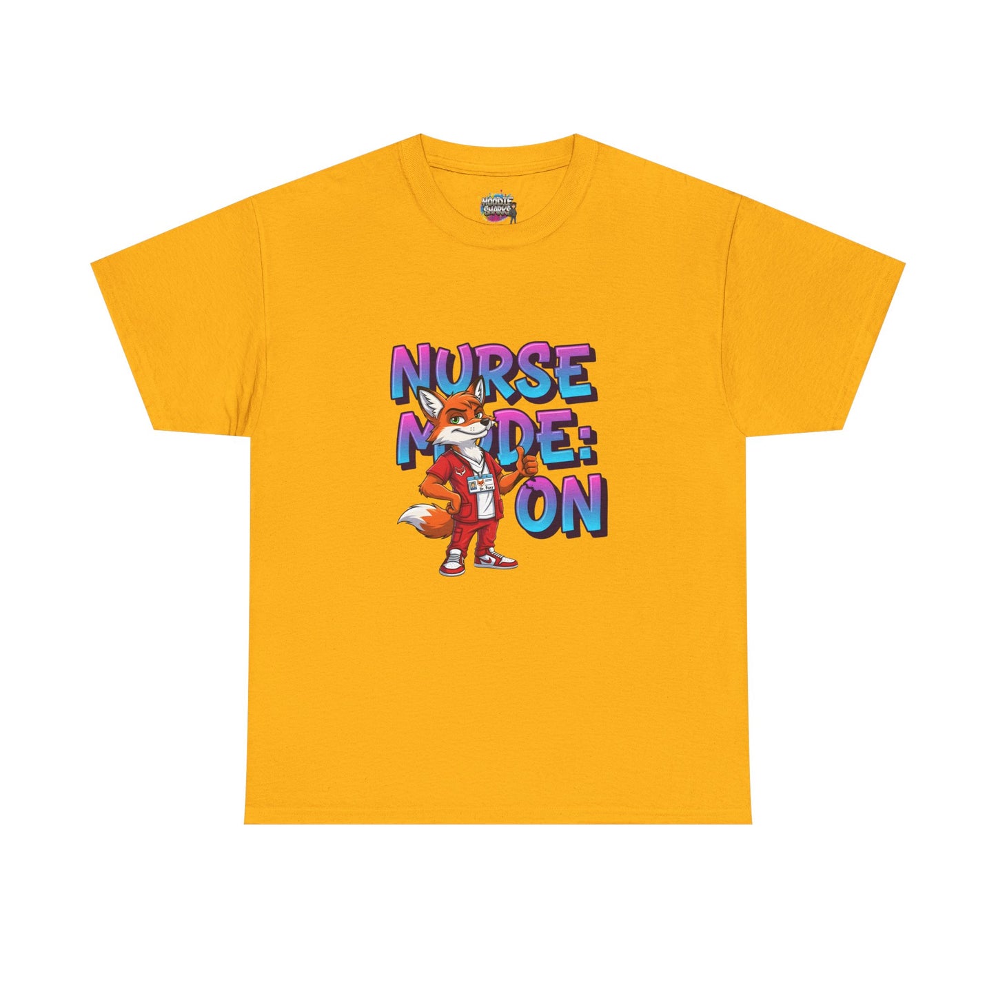 Nurse Mode On T‑Shirt — Cute Fox Nurse Graphic Tee for Nurses & Nursing Students