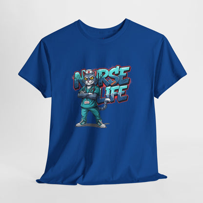 Unisex Nurse Life Graphic Tee — Cool Cartoon Nurse Design