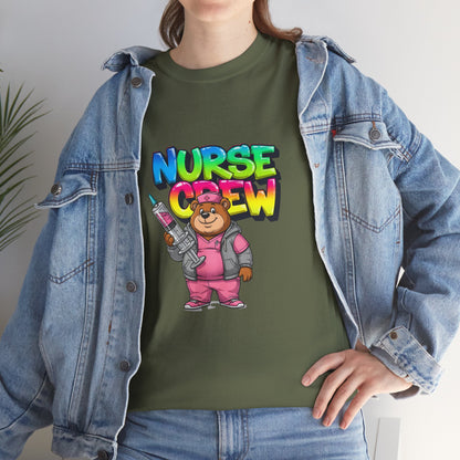 Nurse Crew T-Shirt — Cute Cartoon Nurse Bear Graphic Tee