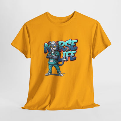 Unisex Nurse Life Graphic Tee — Cool Cartoon Nurse Design