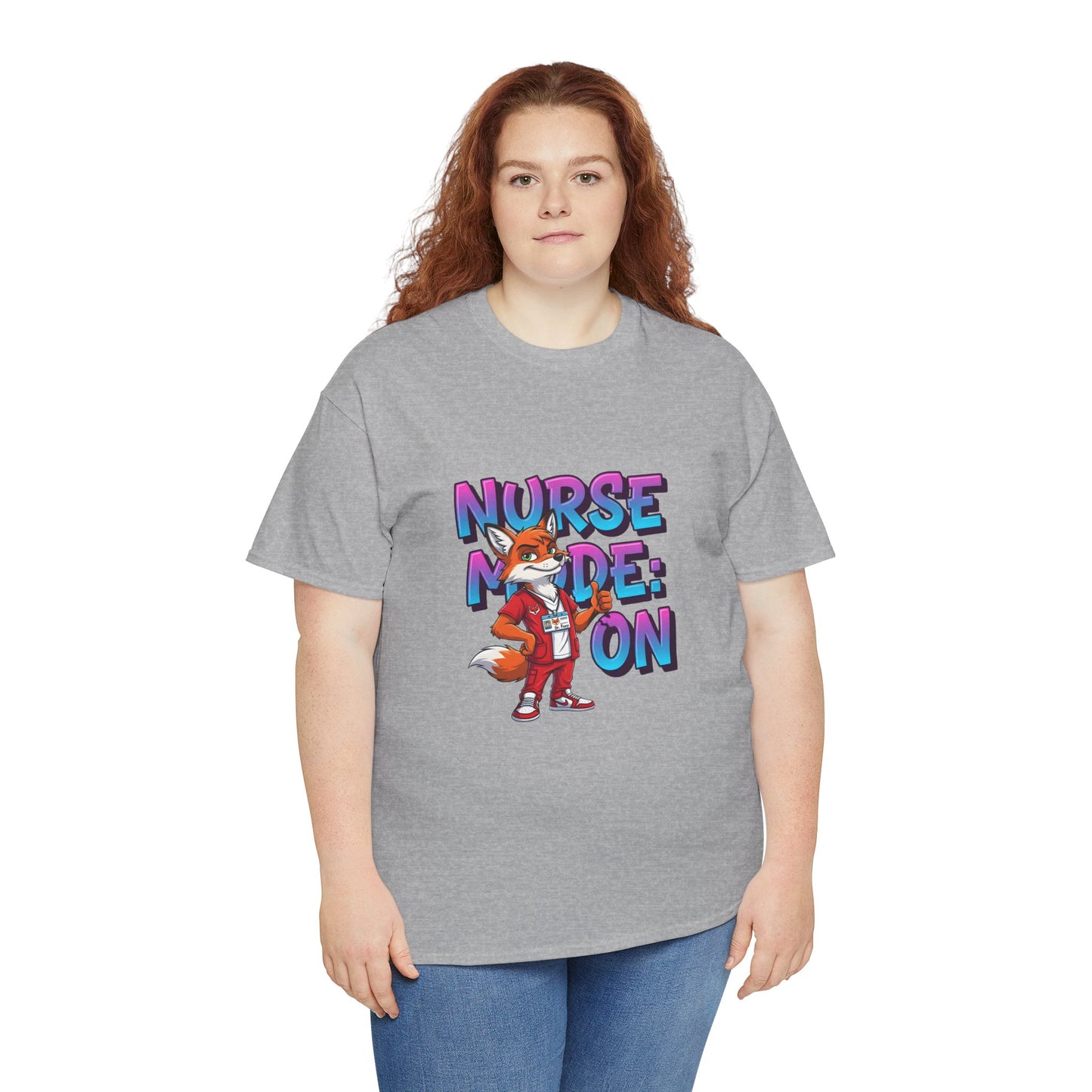 Nurse Mode On T‑Shirt — Cute Fox Nurse Graphic Tee for Nurses & Nursing Students