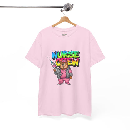 Nurse Crew T-Shirt — Cute Cartoon Nurse Bear Graphic Tee