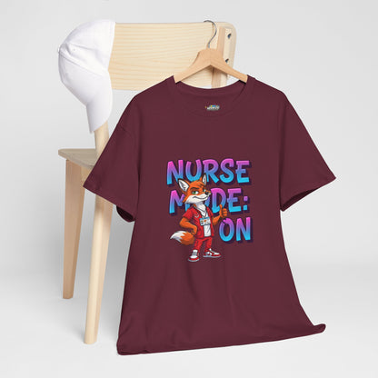 Nurse Mode On T‑Shirt — Cute Fox Nurse Graphic Tee for Nurses & Nursing Students