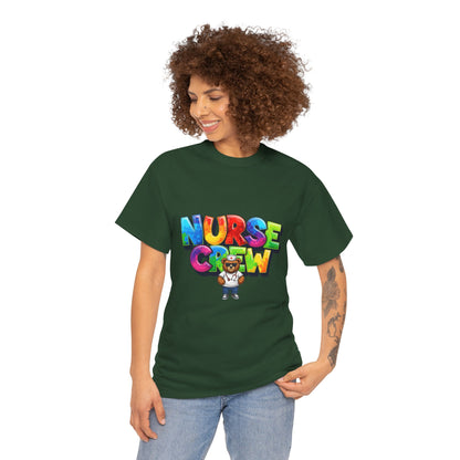 Nurse Crew Graphic Tee — Colorful Cartoon Nurse Appreciation Shirt