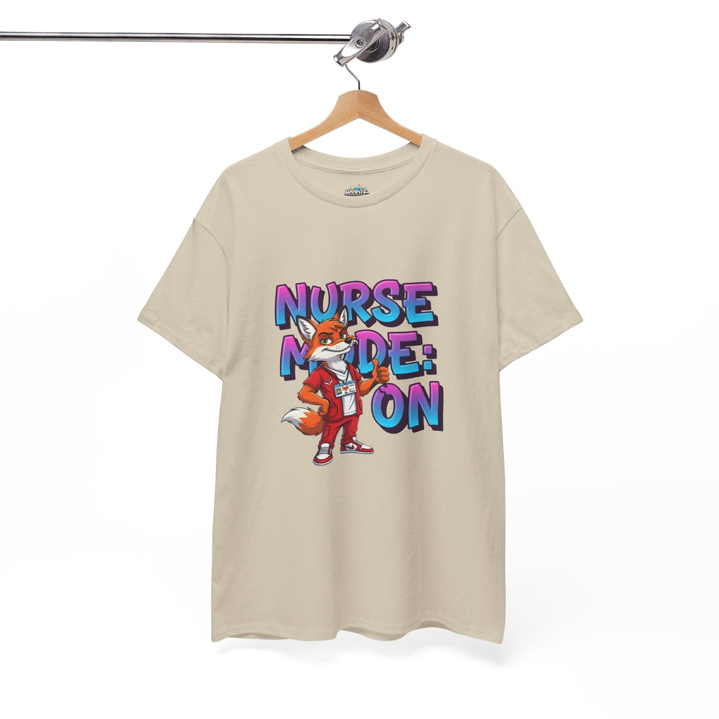 Nurse Mode On T‑Shirt — Cute Fox Nurse Graphic Tee for Nurses & Nursing Students